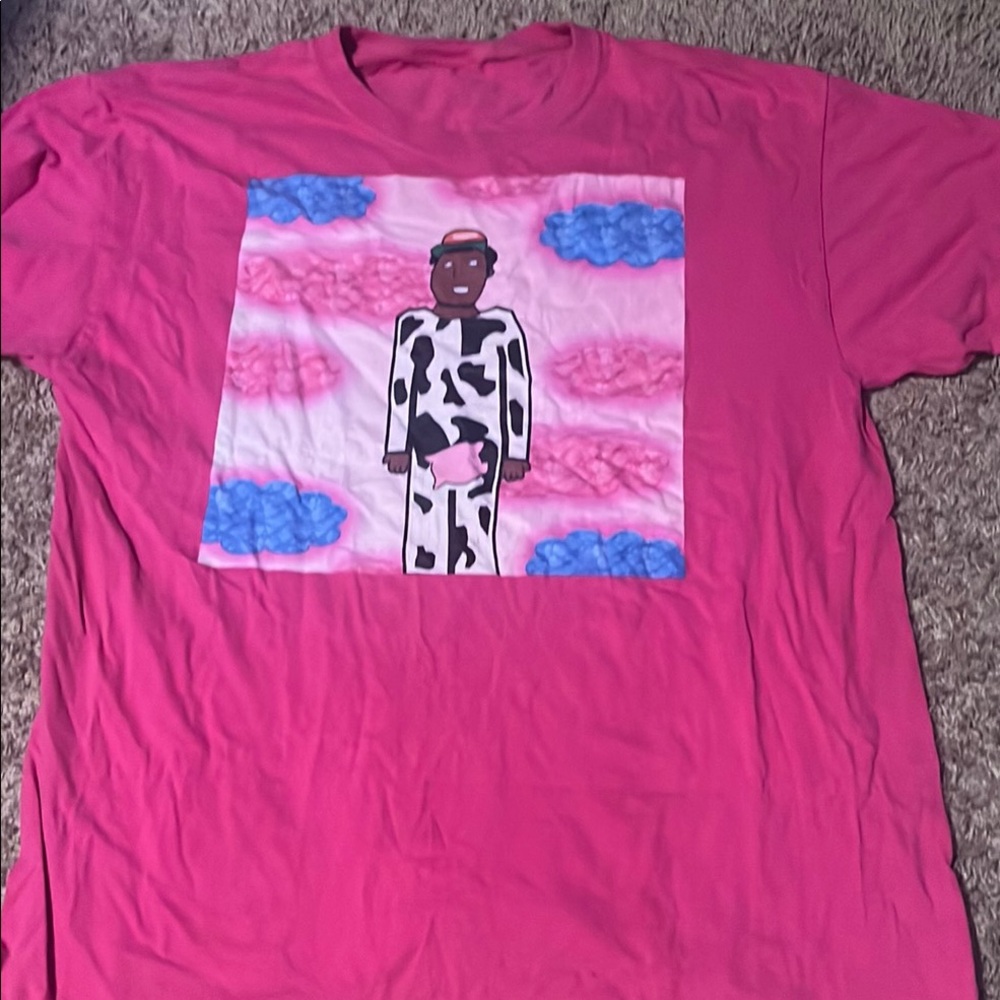 Pink Graphic T-Shirt / $THCBand thaddeus & crimson Band Merch - VERY RARE DESIGN